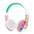 Onanoff BuddyPhones WAVE, Waterproof Wireless Bluetooth Volume-Limiting Kids Headphones, 20-Hour Battery Life, 4 Volume Settings of 75, 85, 94db and StudyMode, Includes Backup Cable for Sharing, Pink Reacondicionado For Discount