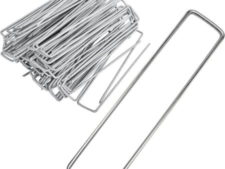 100pcs Weed Mat Pins Galvanised Garden Landscape Staples For Sale